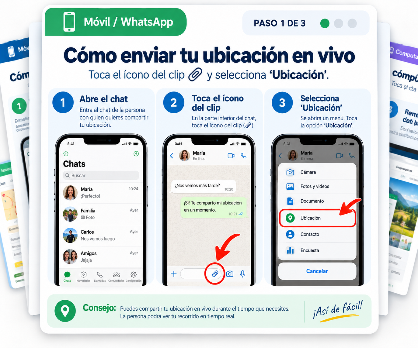 Cómo enviar tu ubicación en WhatsApp